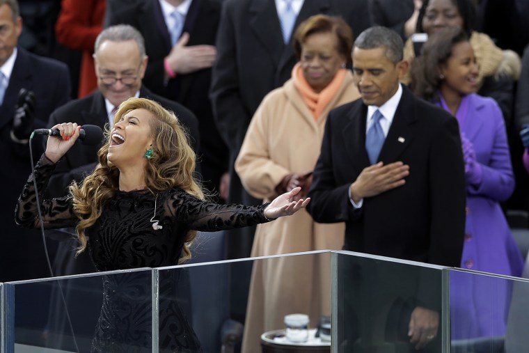 Image: Beyonce. Barack Obama